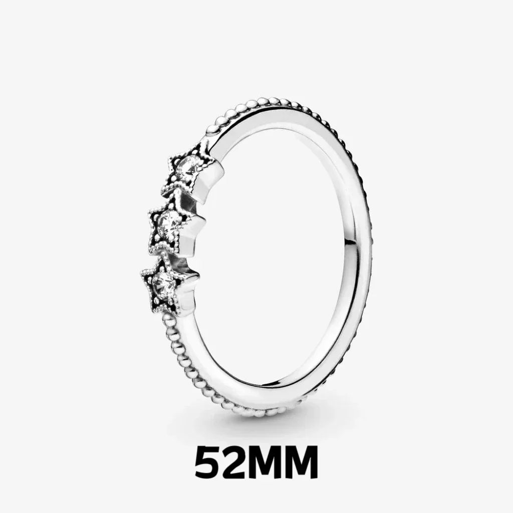 Bracelete, Anel e Brincos de Estrela 925 Sterling Silver — Joia Romântica com Design Clássico