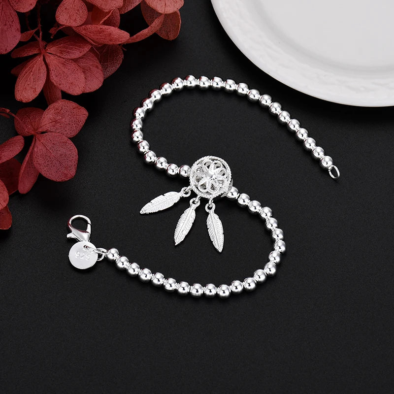 Conjunto Prata 925 Dreamcatcher – Colar, Pulseira e Brincos Femininos