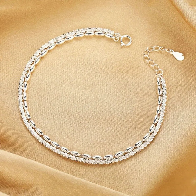 Pulseira Prata 925 Estrelas & Lua – Cristais Zircônia Luxuosos Femininos