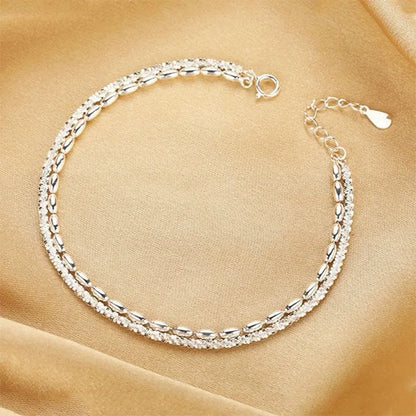 Pulseira Prata 925 Estrelas & Lua – Cristais Zircônia Luxuosos Femininos