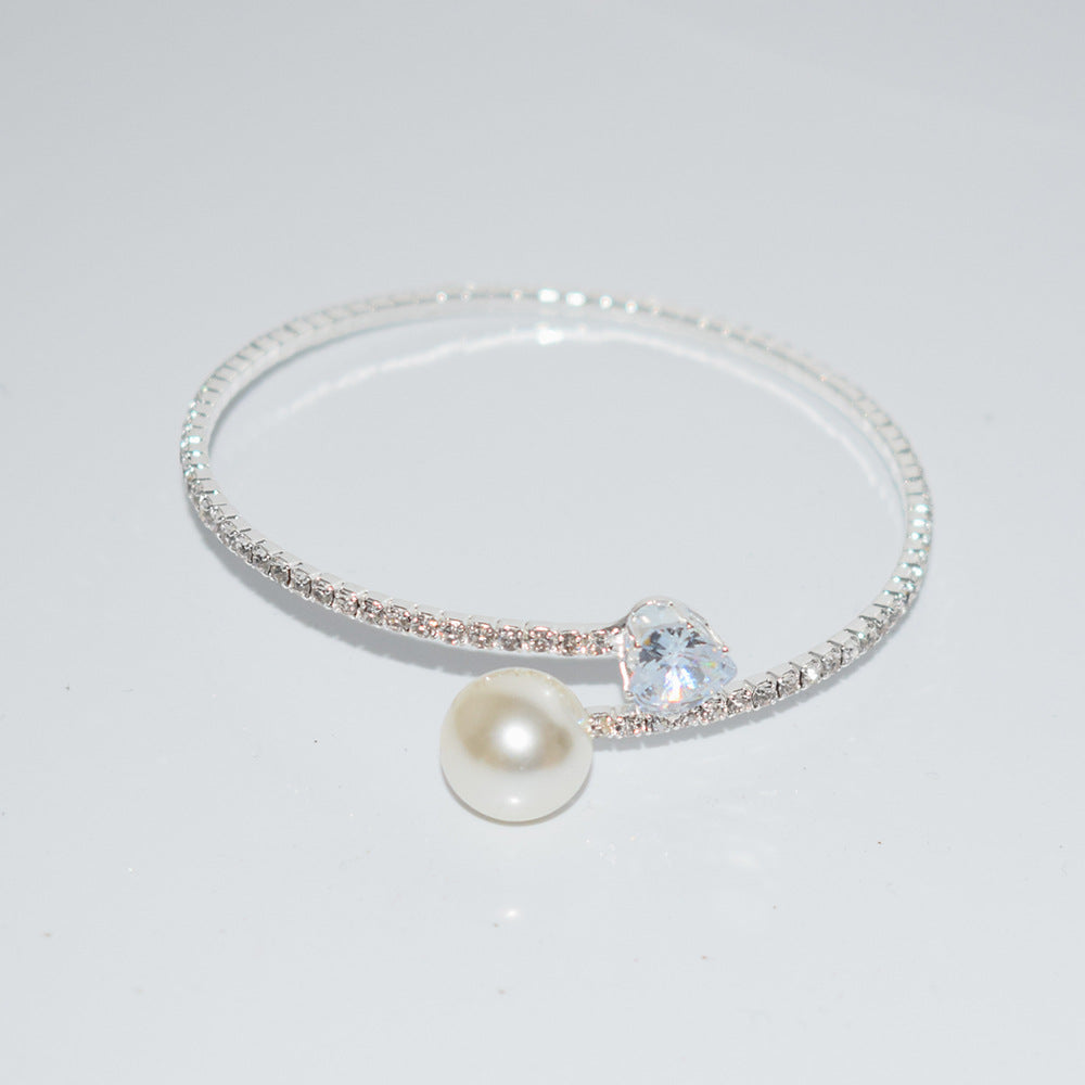 Conjunto Luxo Coração de Cristal – Colar, Pulseira e Brincos Femininos