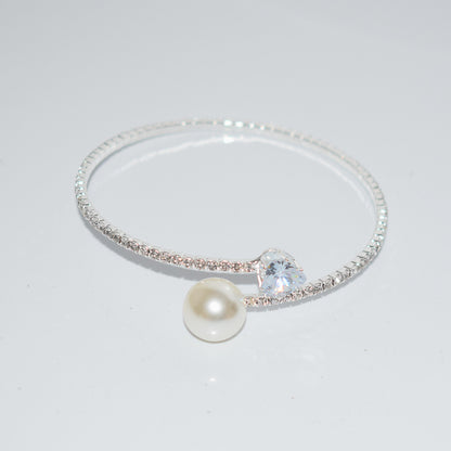 Conjunto Luxo Coração de Cristal – Colar, Pulseira e Brincos Femininos