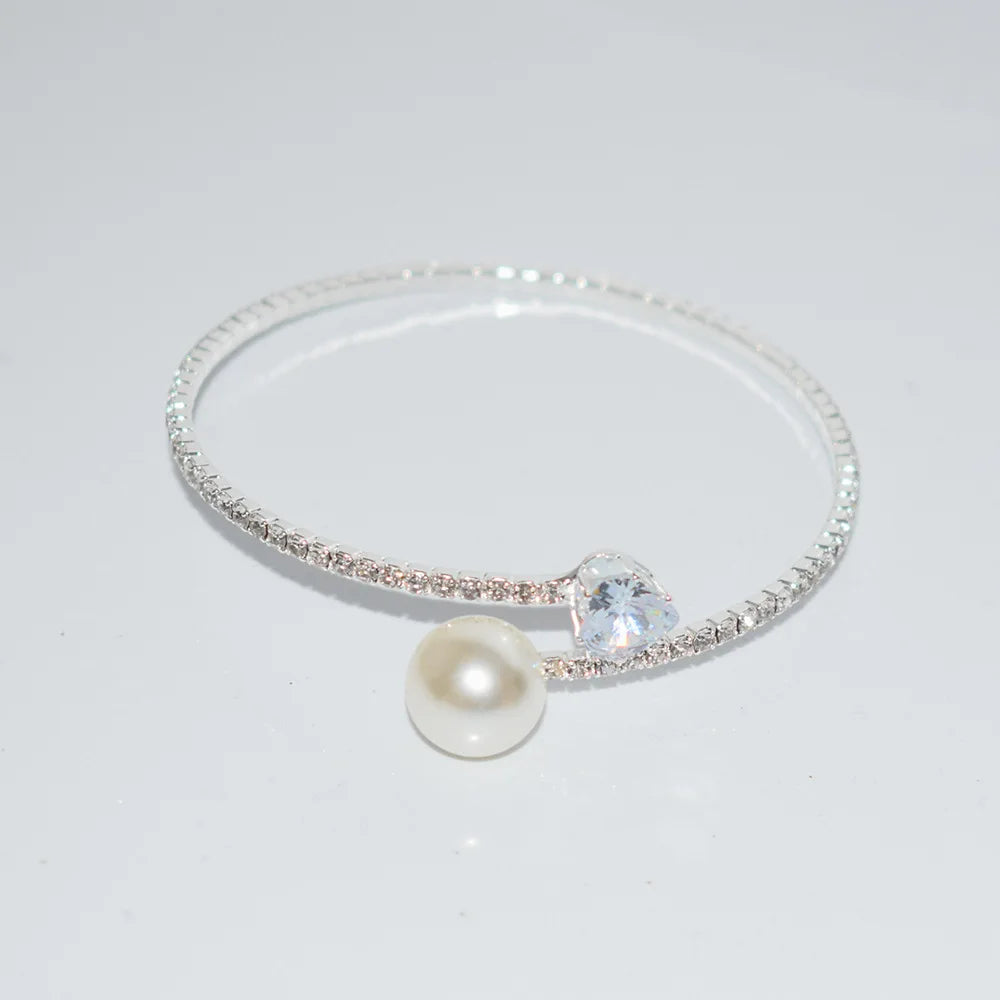 Conjunto Luxo Coração de Cristal – Colar, Pulseira e Brincos Femininos