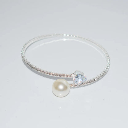 Conjunto Luxo Coração de Cristal – Colar, Pulseira e Brincos Femininos